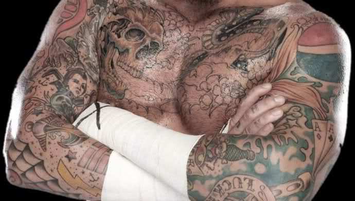 Cm punk gets a tattoo of lita on his arm  Wrestling Forum